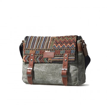 Женская сумка через плечо Aeon с орнаментом хаки фото