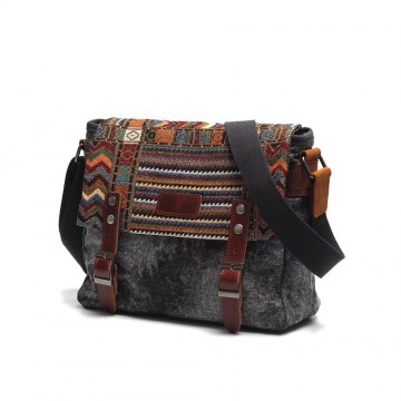 Женская сумка через плечо Aeon с орнаментом графитовая фото