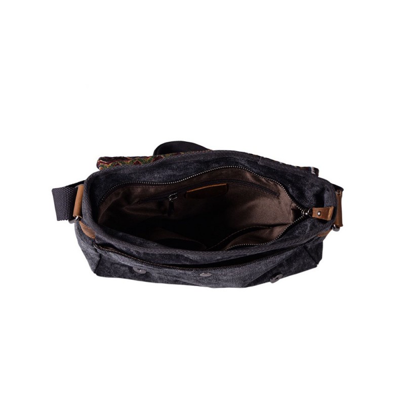 Жіноча сумка через плече Aeon з орнаментом графітова - 9 фото