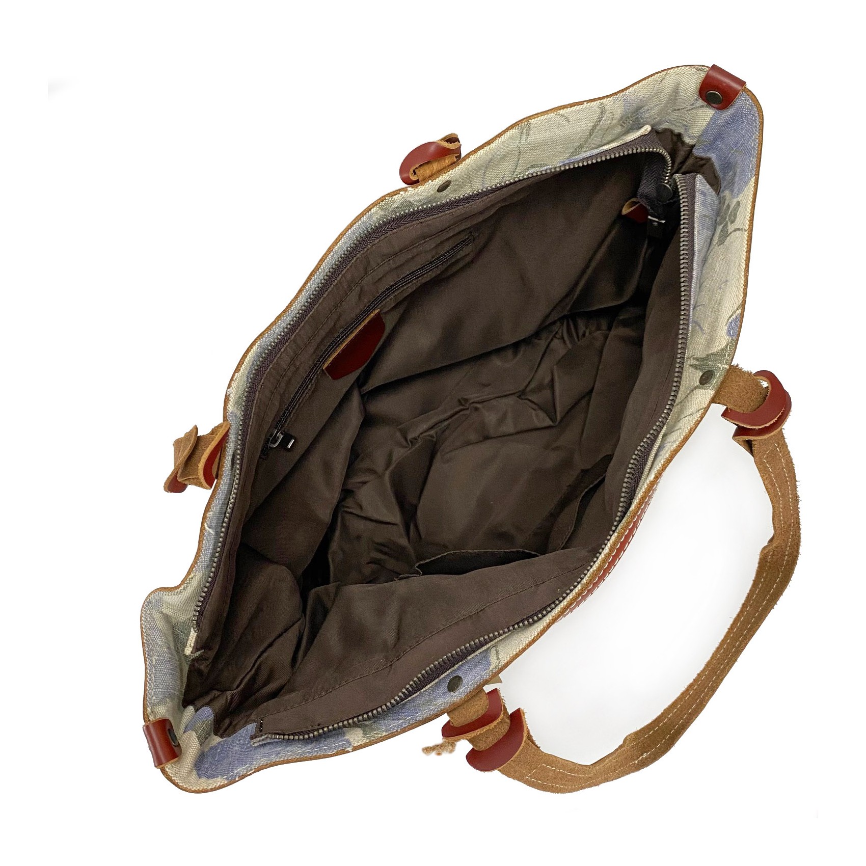 Жіноча міська сумка Flower кремово-блакитна