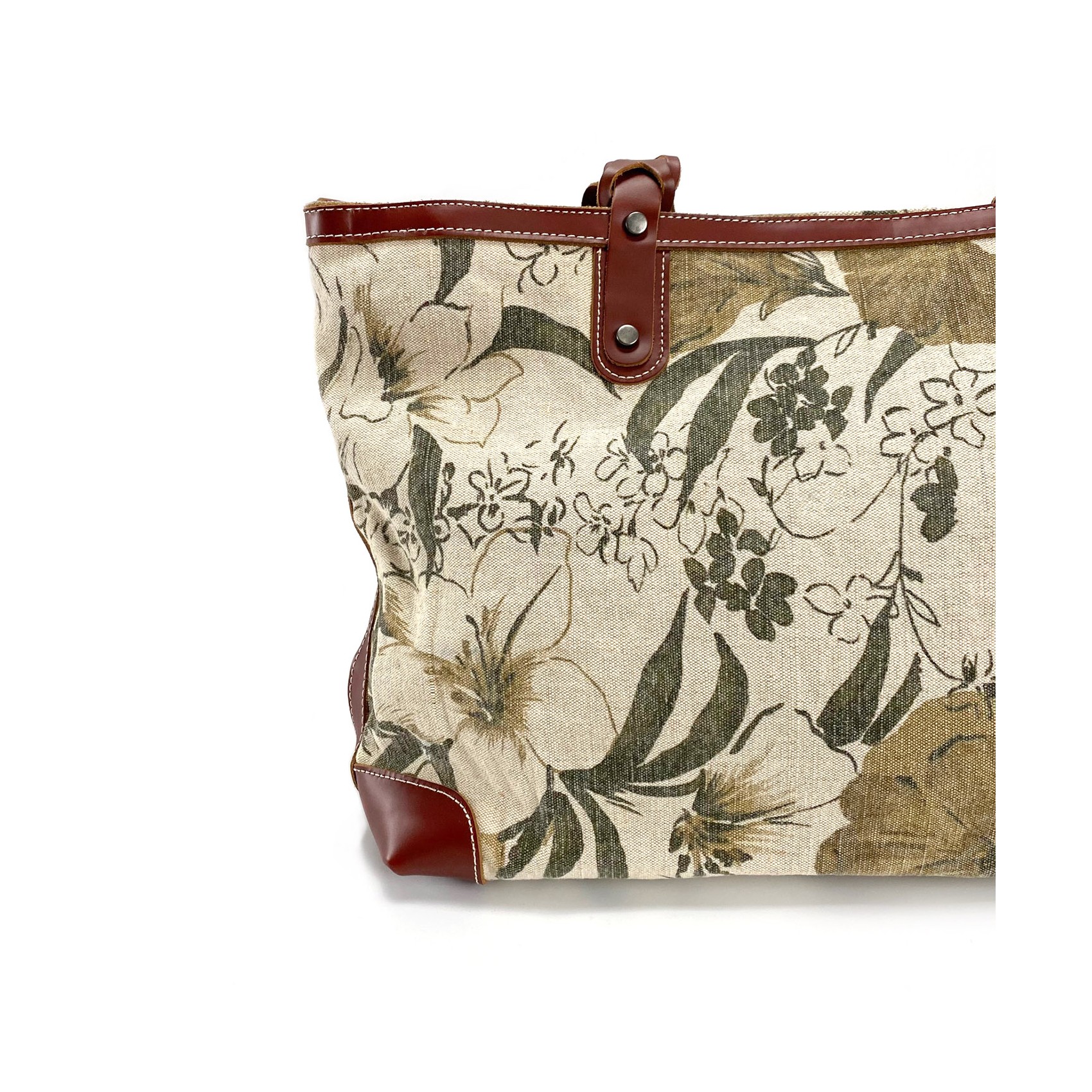 Жіноча міська сумка Flower кремово-зелена