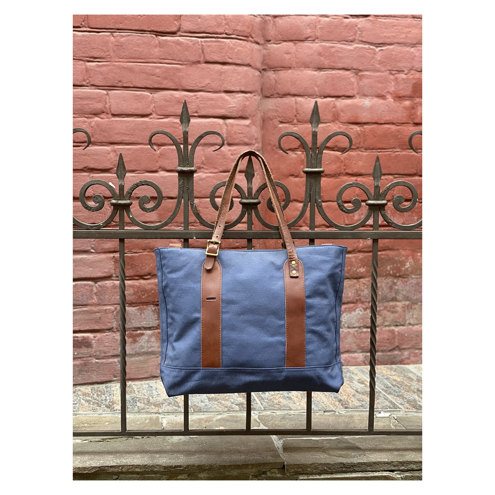 Женская городская сумка-тоут Carabo синяя