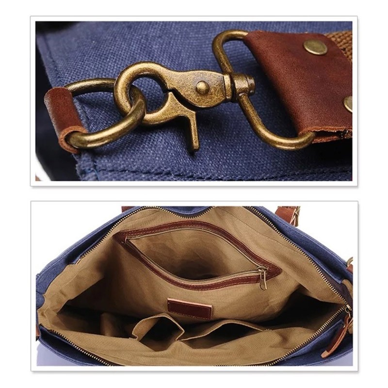 Жіноча міська сумка-тоут Carabo синя - 6 фото