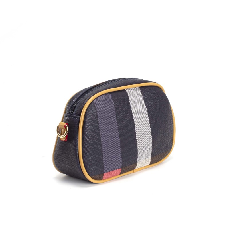 Женская сумочка-клатч Grace сине-бежевая - 3 фото