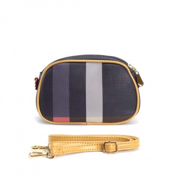 Женская сумочка-клатч Grace сине-бежевая фото