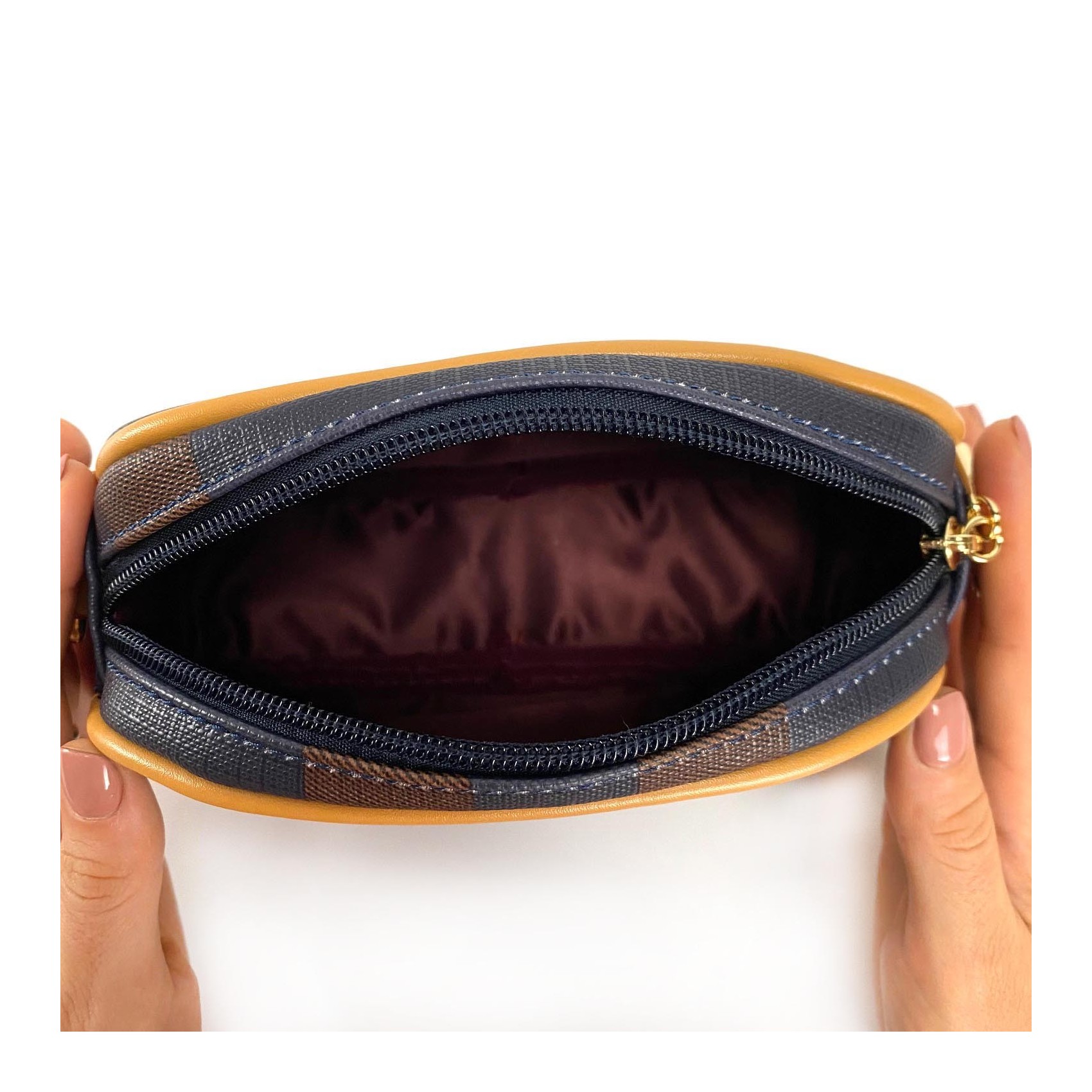 Жіноча сумочка-клатч Grace синьо-бежева