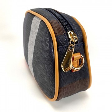 Женская сумочка-клатч Grace сине-бежевая фото