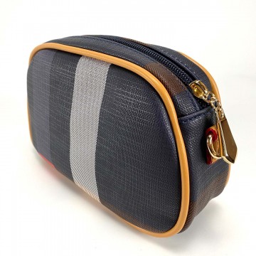 Жіноча сумочка-клатч Grace синьо-бежева фото