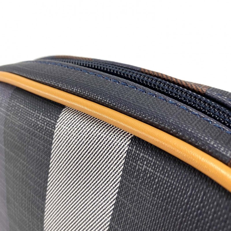 Женская сумочка-клатч Grace сине-бежевая - 9 фото