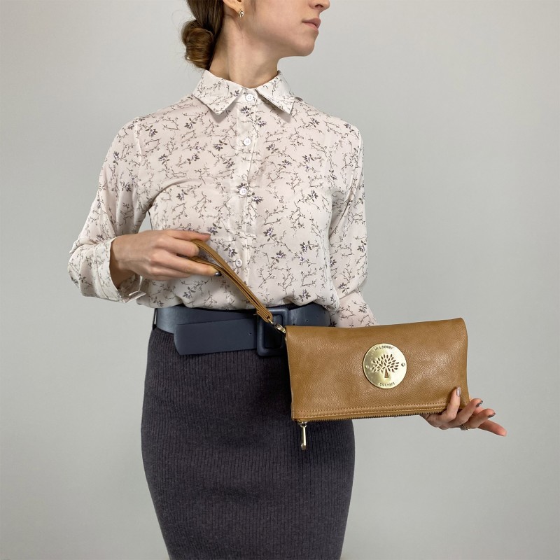 Жіночий Клатч MullPat світло-коричневий - 2 фото