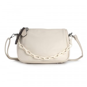 Женская сумка кросс боди Pamela молочная