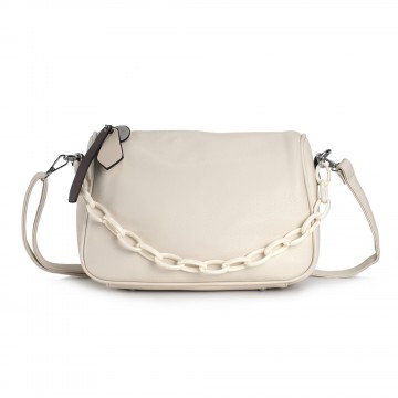Жіноча сумка крос боді Pamela молочна фото