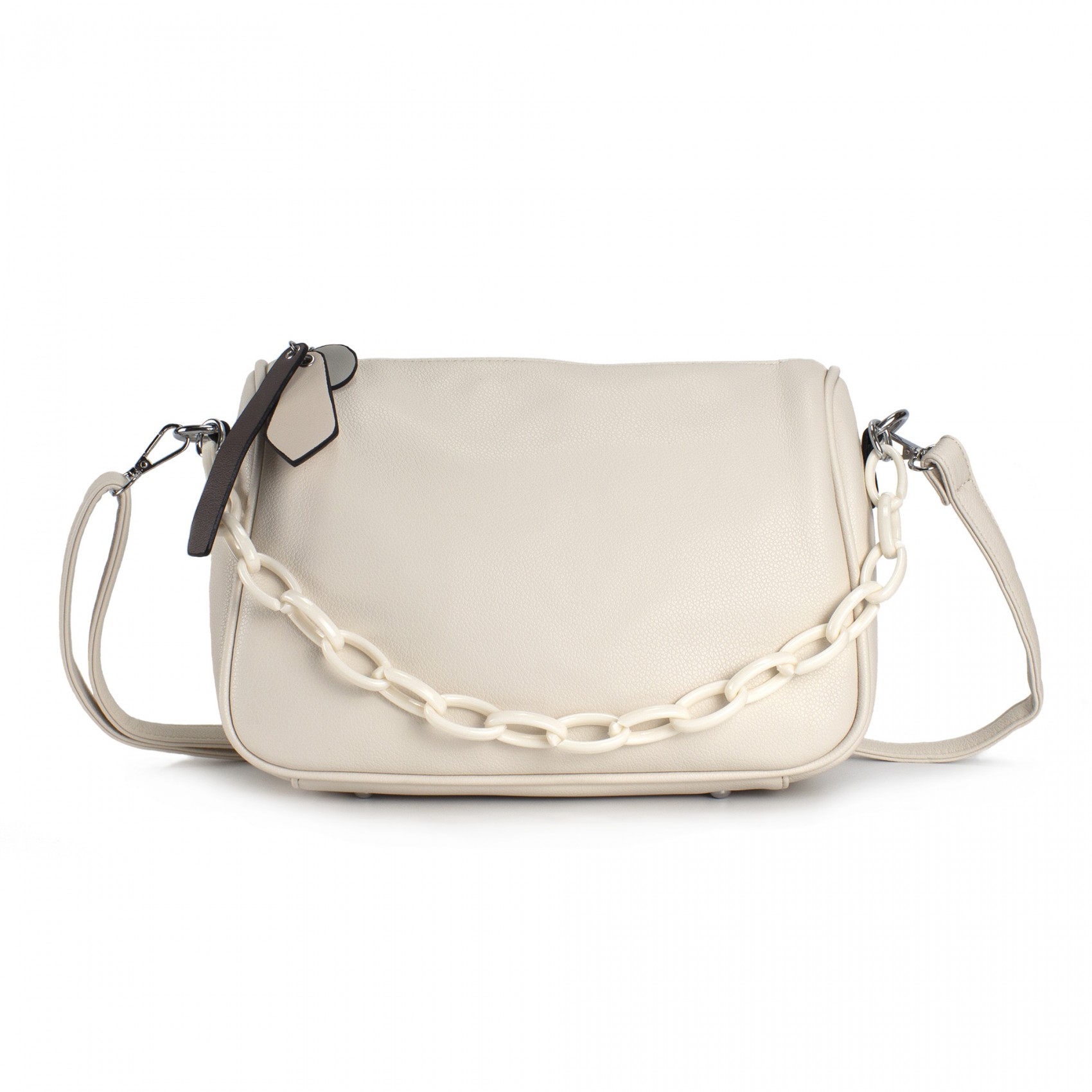 Женская сумка кросс боди Pamela молочная