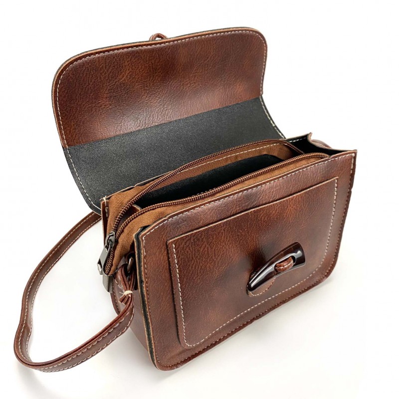 Женский Клатч Lisa коричневый - 7 фото