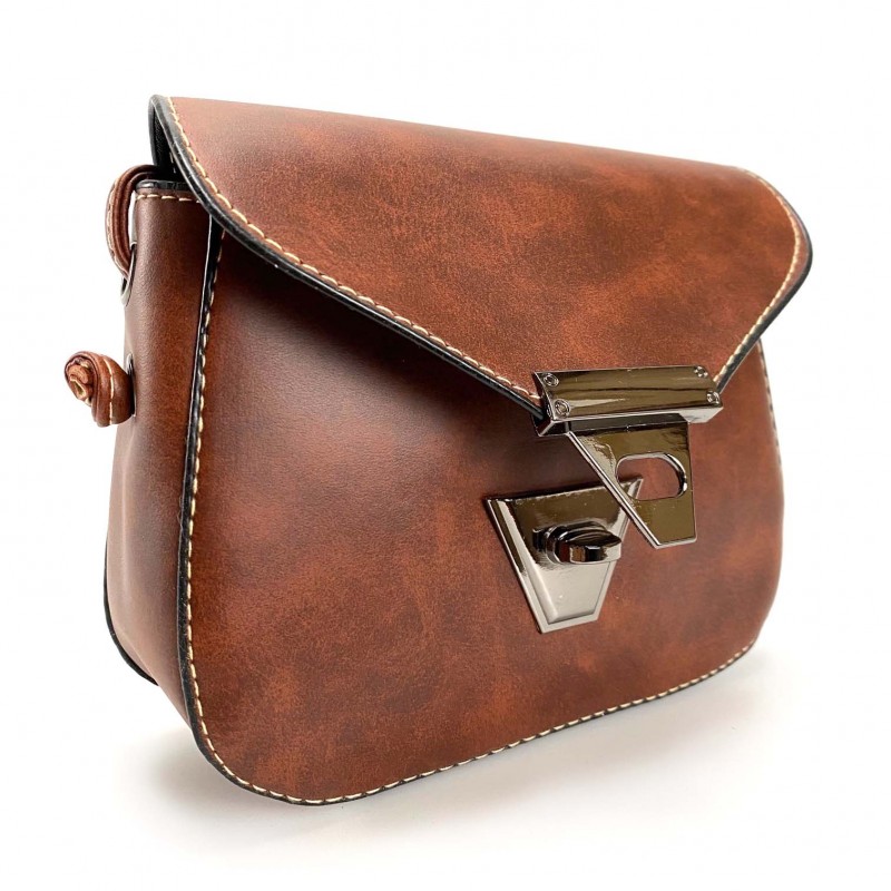 Женская сумка-клатч Jane коричневая - 5 фото