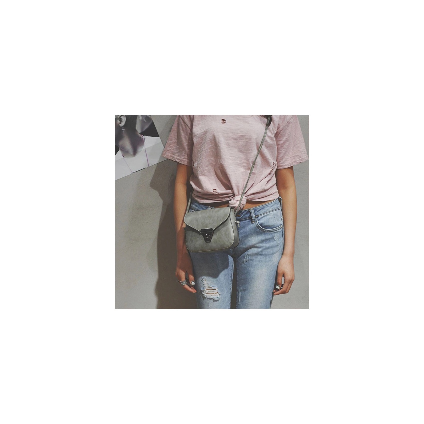 Женская сумка-клатч Jane серая