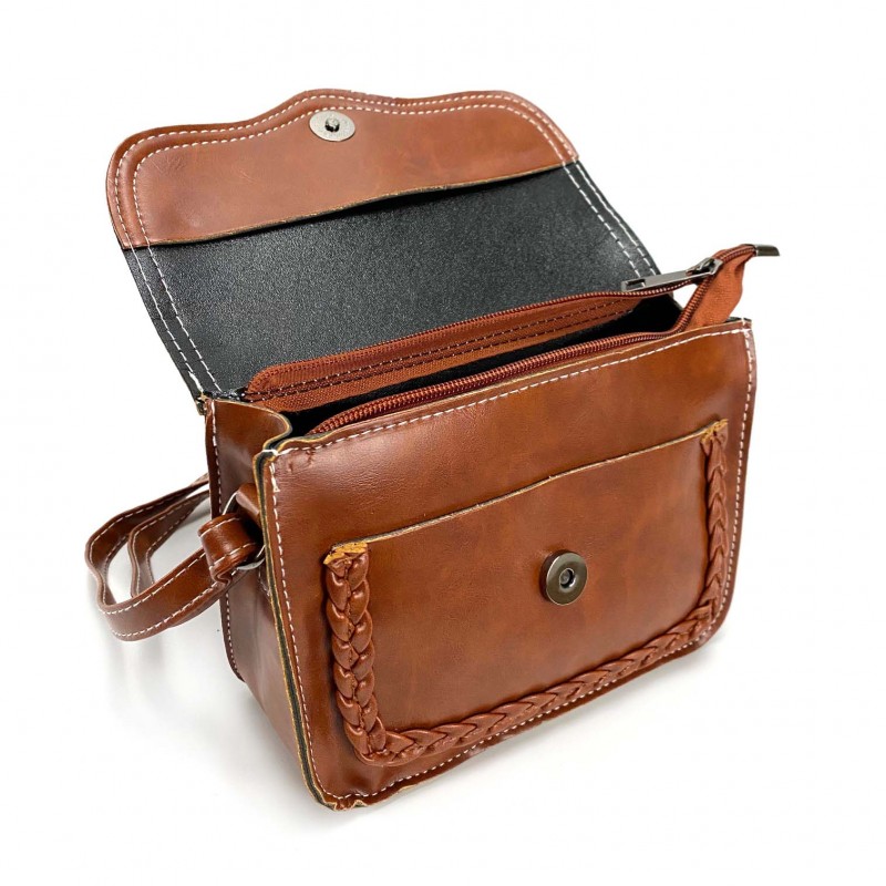 Жіноча сумка-клатч Barbara коричнева - 5 фото