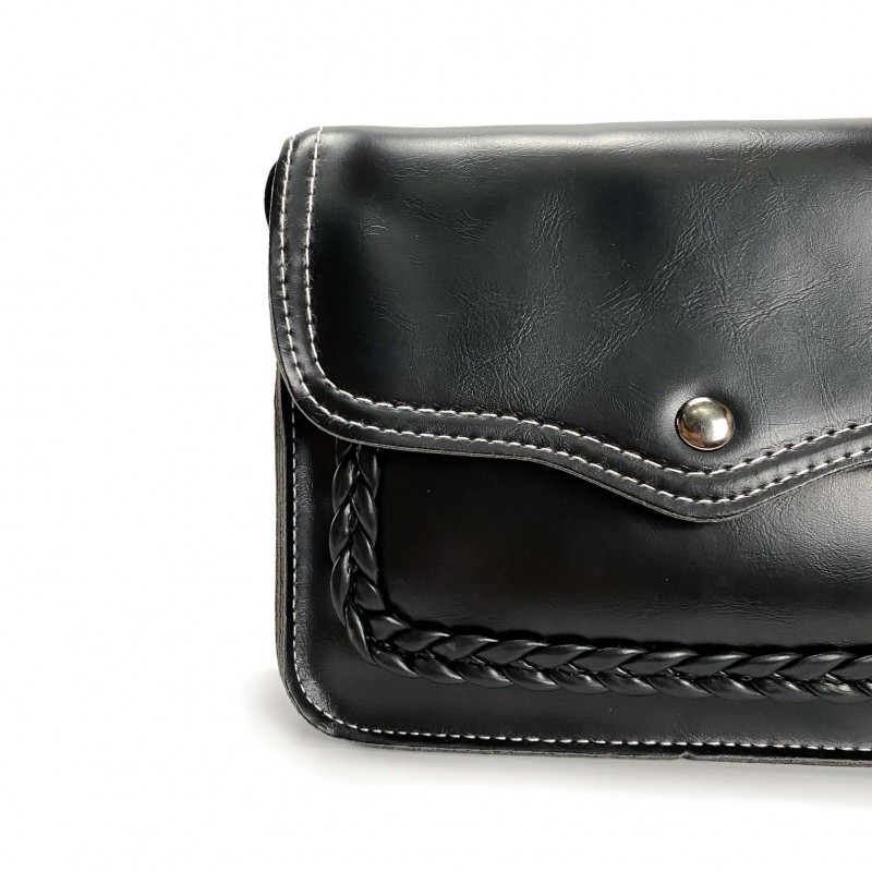 Жіноча сумка-клатч Barbara чорна - 4 фото