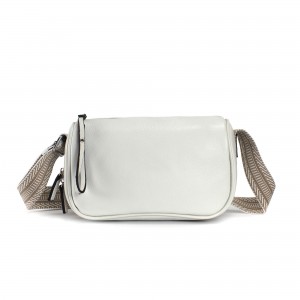 Жіноча шкіряна сумка на плече Diana біла