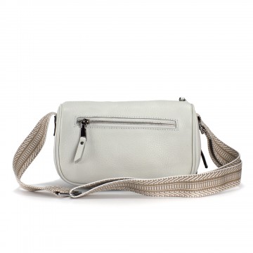 Женская кожаная сумка на плечо Diana белая фото