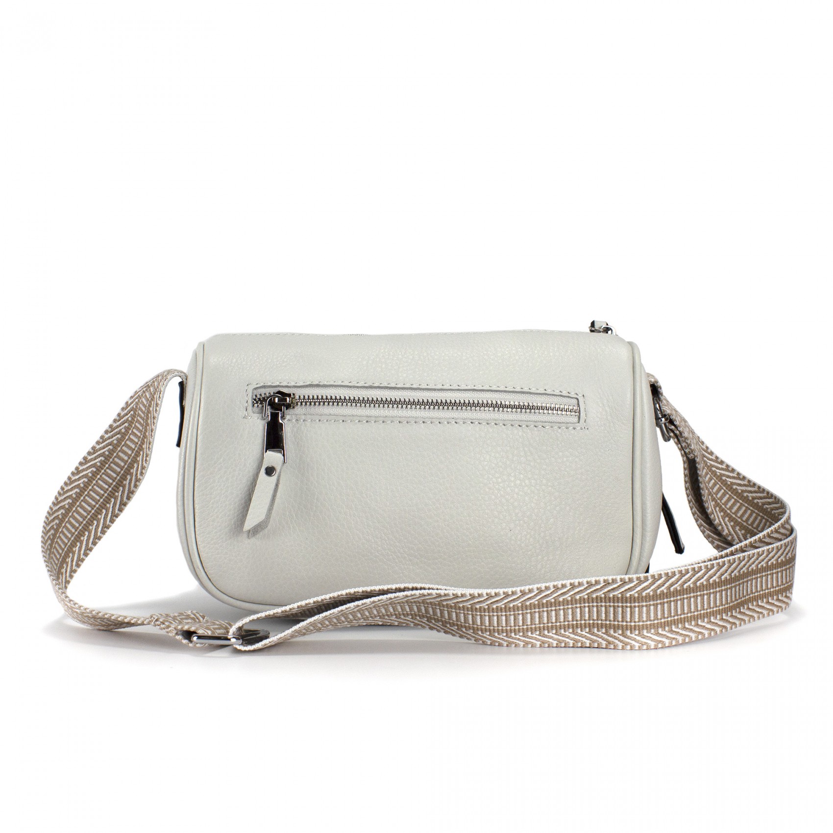 Женская кожаная сумка на плечо Diana белая