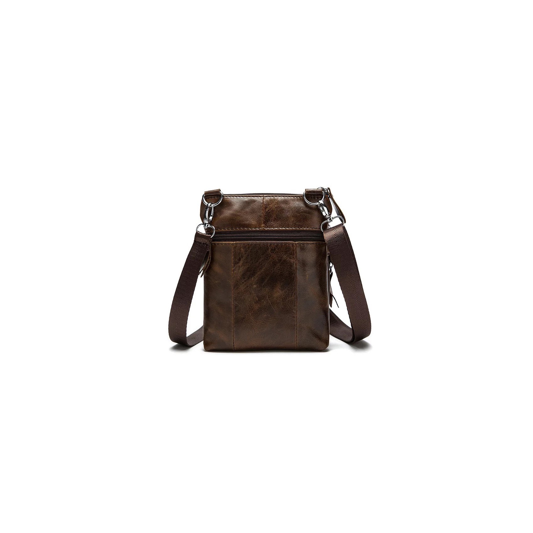 Чоловіча шкіряна сумка-барсетка Wilson через плече коричнева