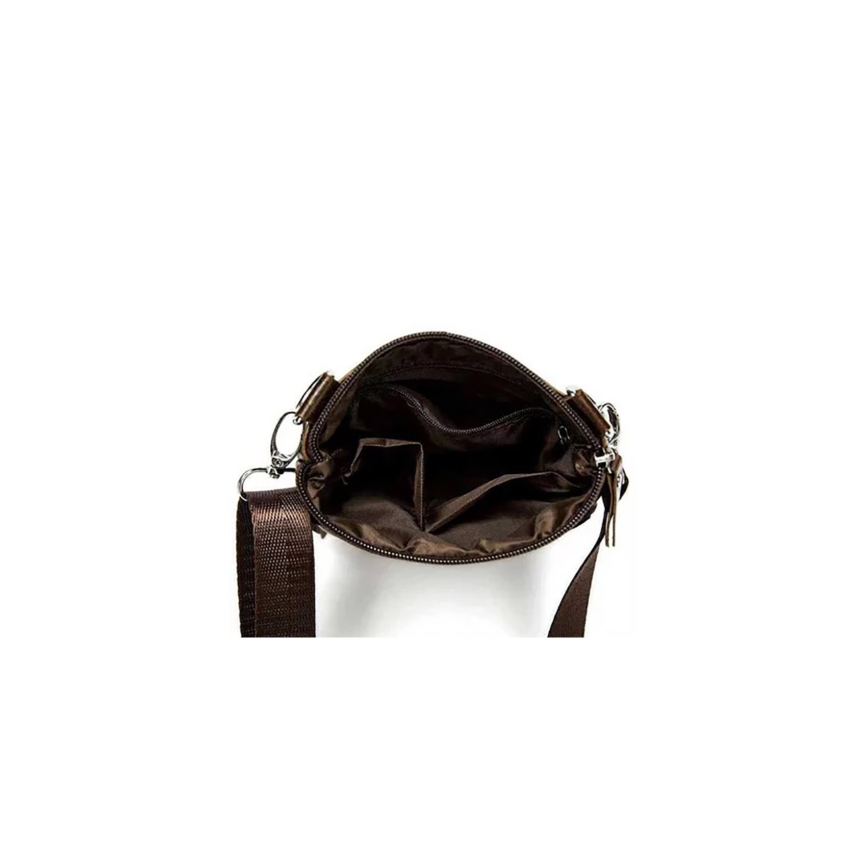 Чоловіча шкіряна сумка-барсетка Wilson через плече коричнева