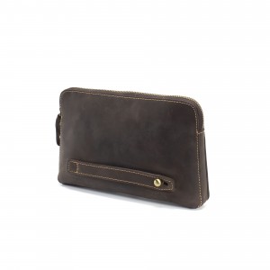 Чоловічий шкіряний месенджер Leone темно-коричневий