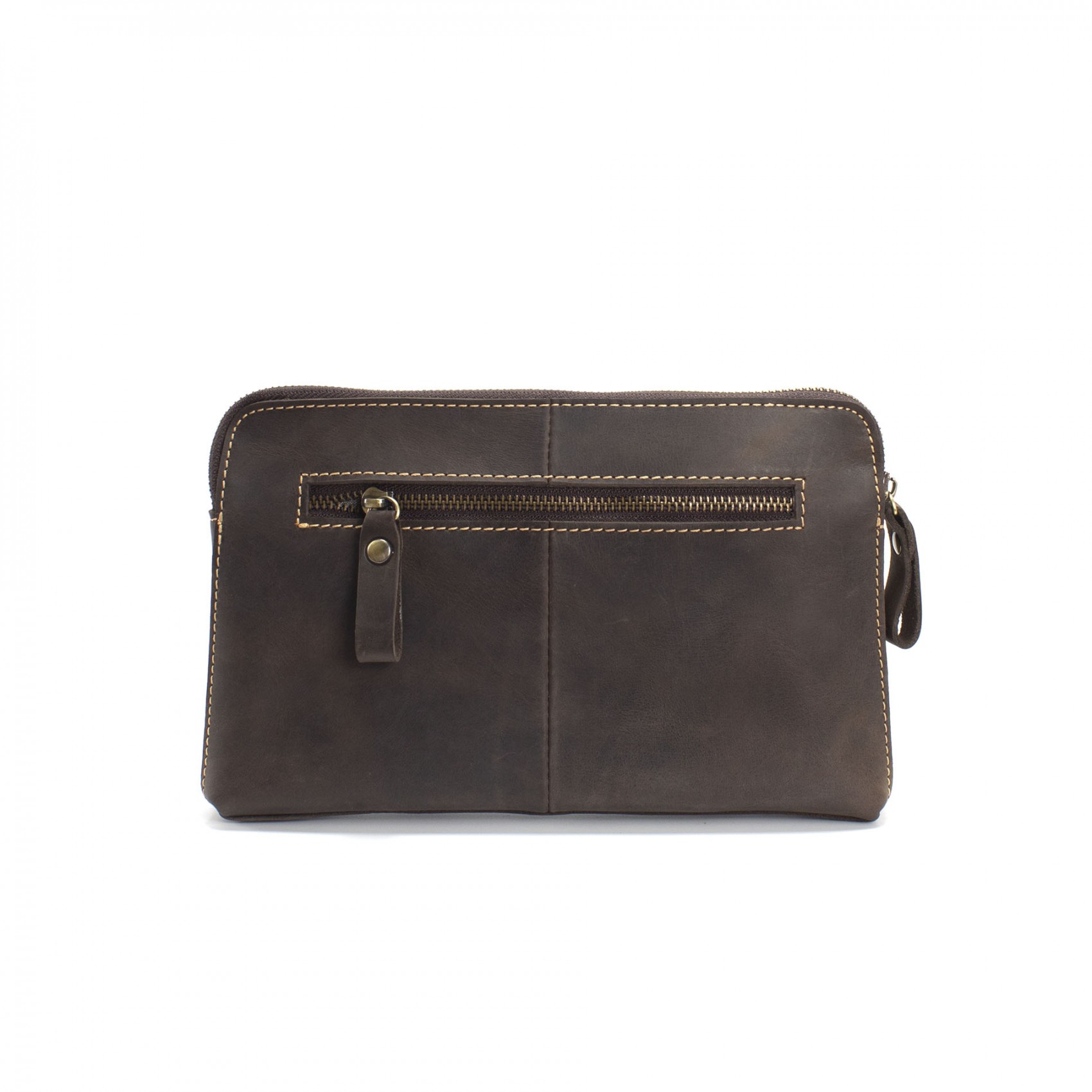 Мужской кожаный мессенджер Leone темно-коричневый