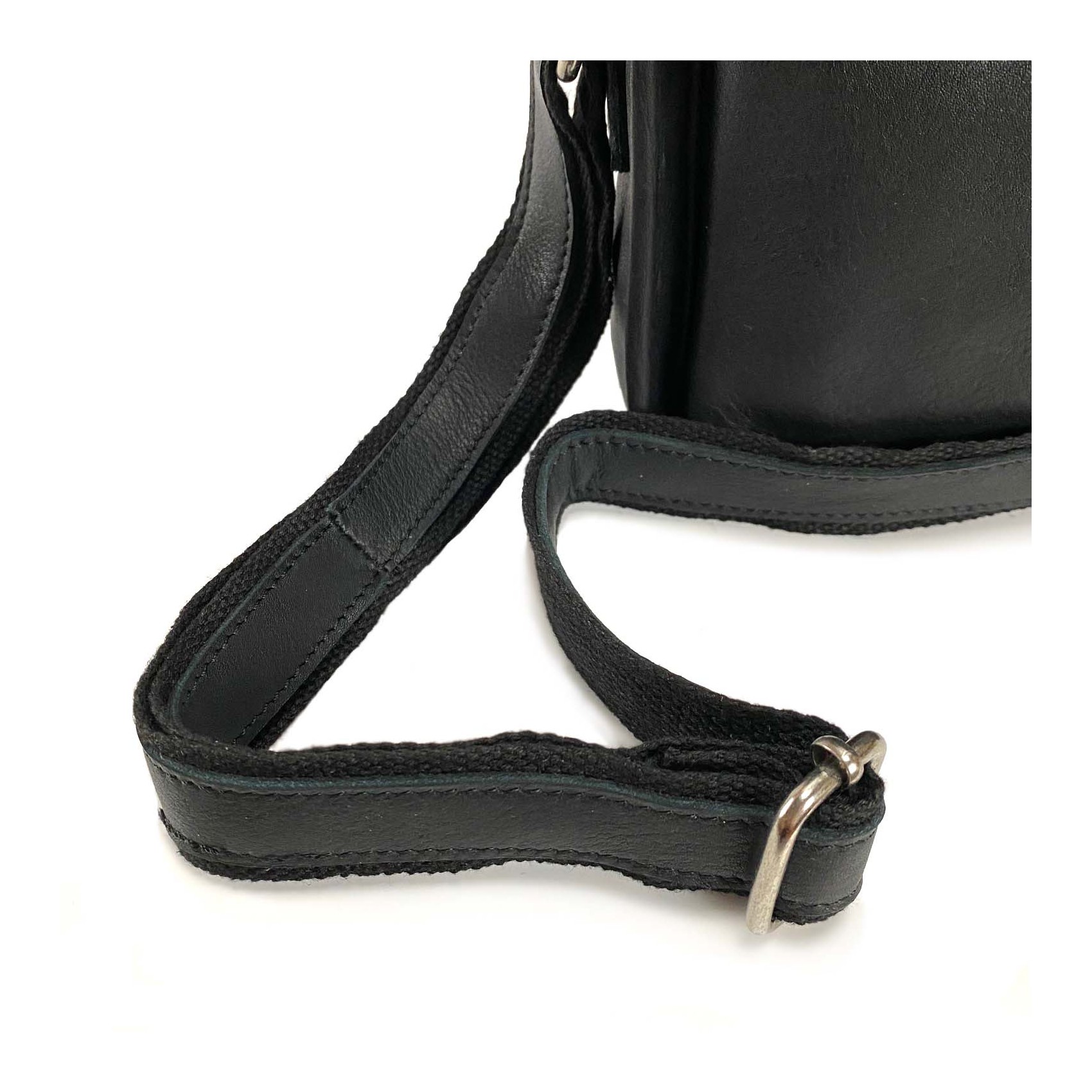 Мужская кожаная сумка Brandon через плечо черная