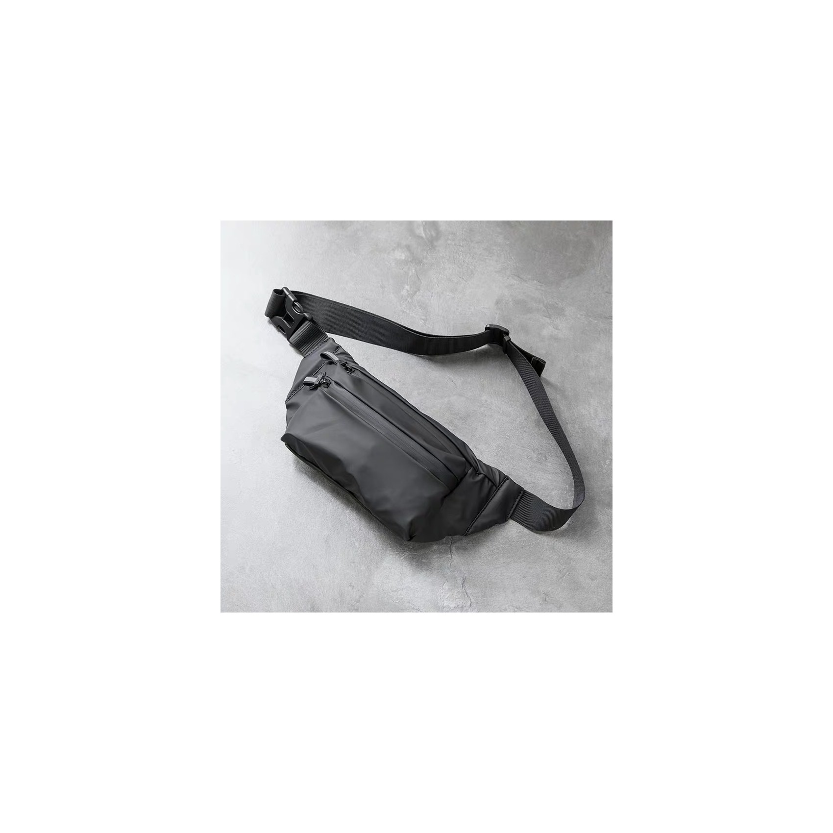 Сумка бананка на пояс черная Street