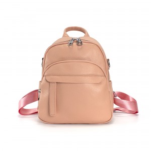 Жіночий рюкзак Jessica шкіряний персиковий