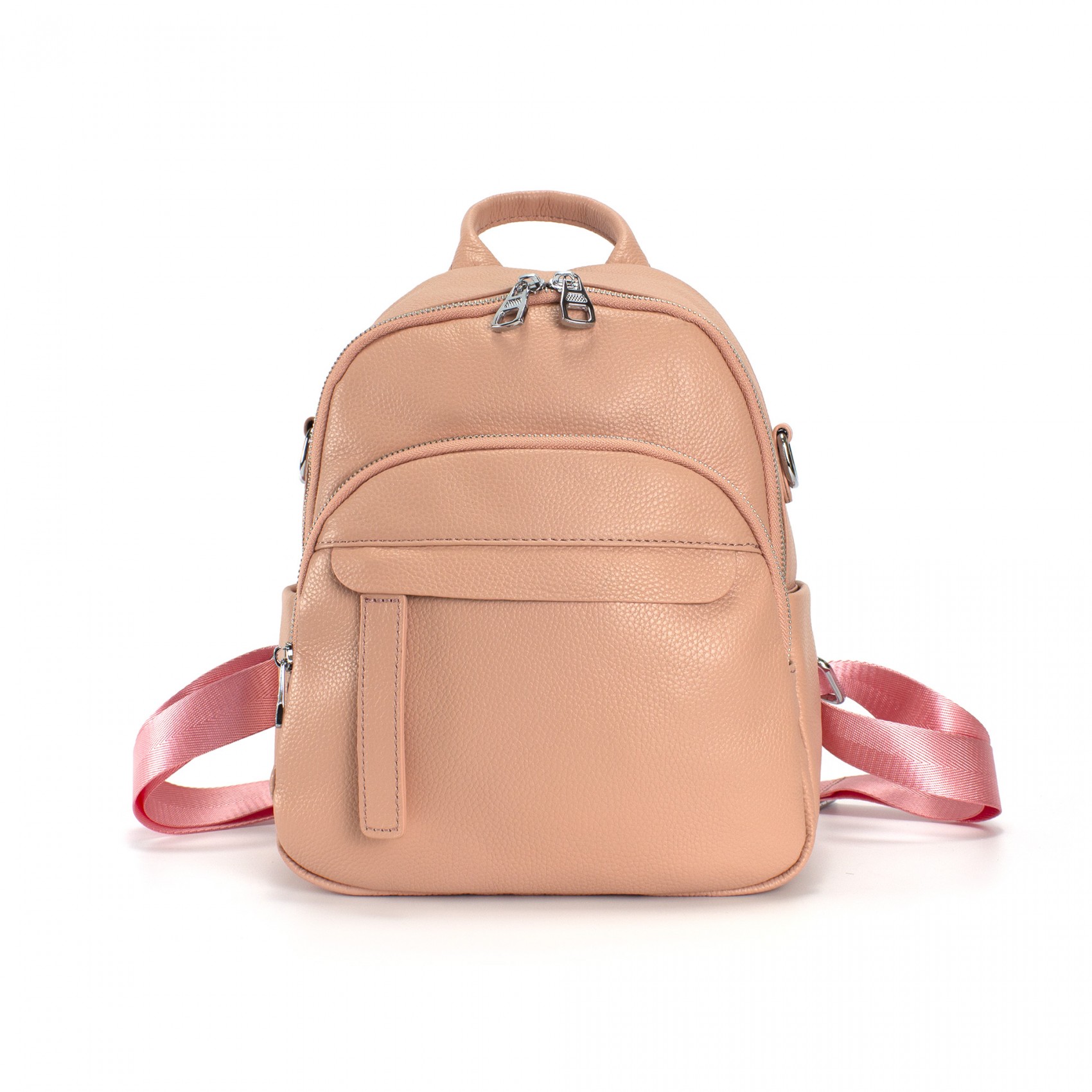 Женский рюкзак Jessica кожаный персиковый