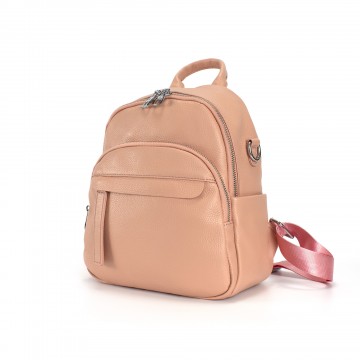 Женский рюкзак Jessica кожаный персиковый фото