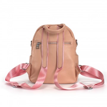 Женский рюкзак Jessica кожаный персиковый фото
