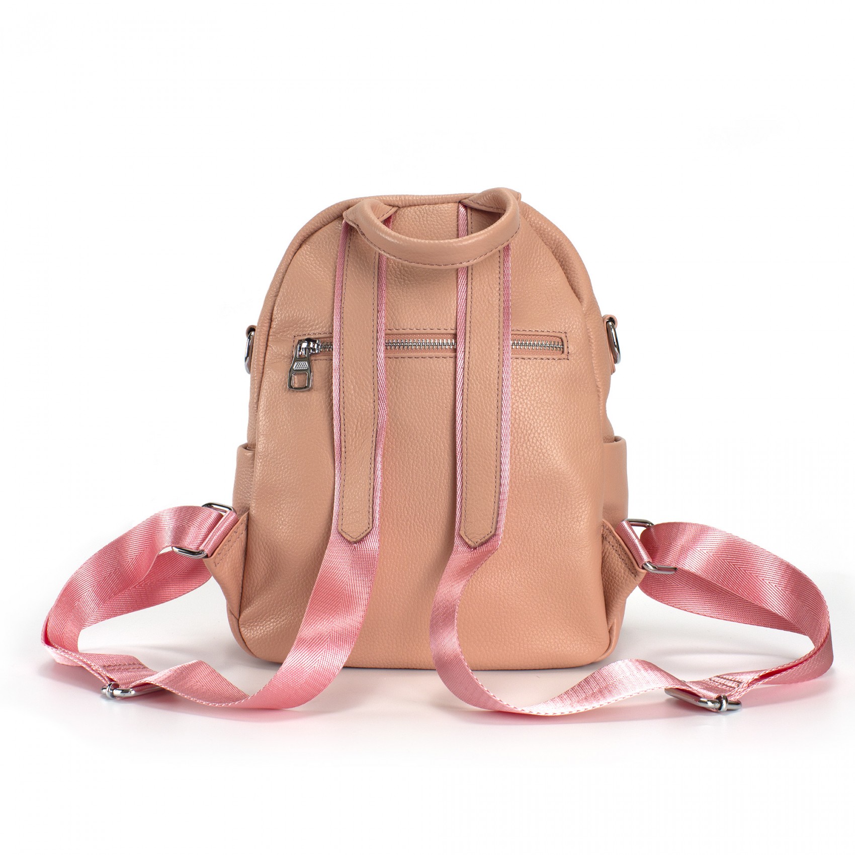 Жіночий рюкзак Jessica шкіряний персиковий