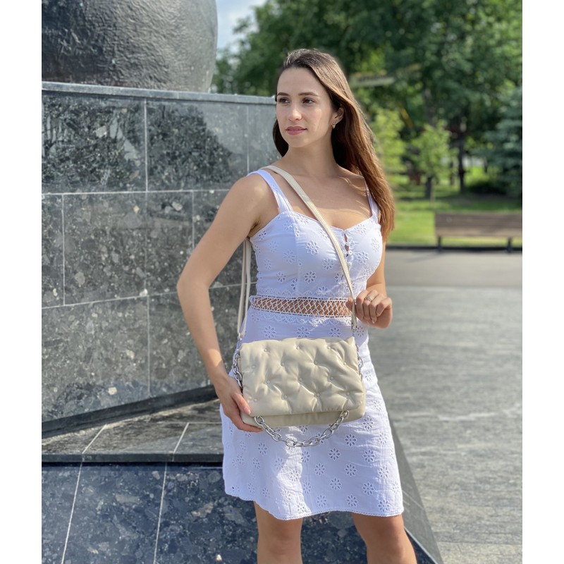 Жіноча сумка Jessie бежева - 4 фото