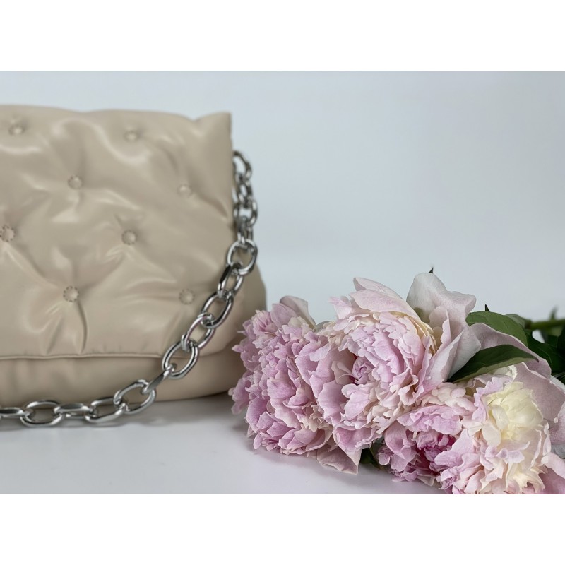 Жіноча сумка Jessie бежева - 6 фото