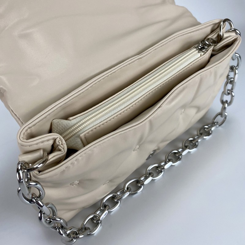 Жіноча сумка Jessie бежева - 8 фото