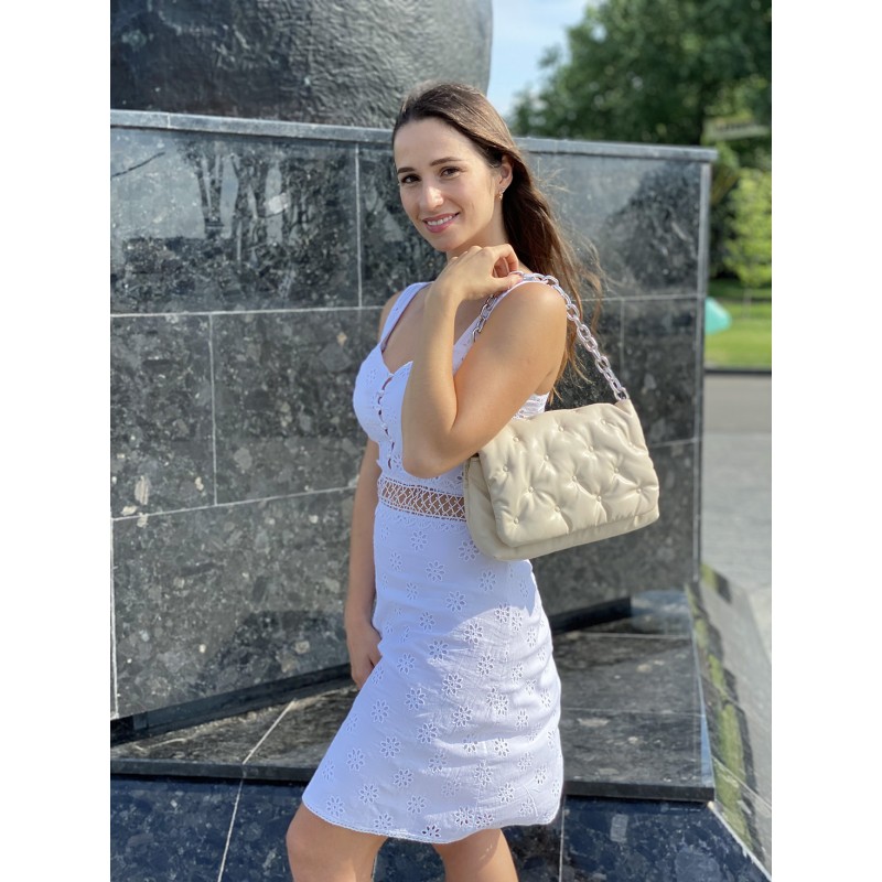 Женская сумка Jessie бежевая - 13 фото