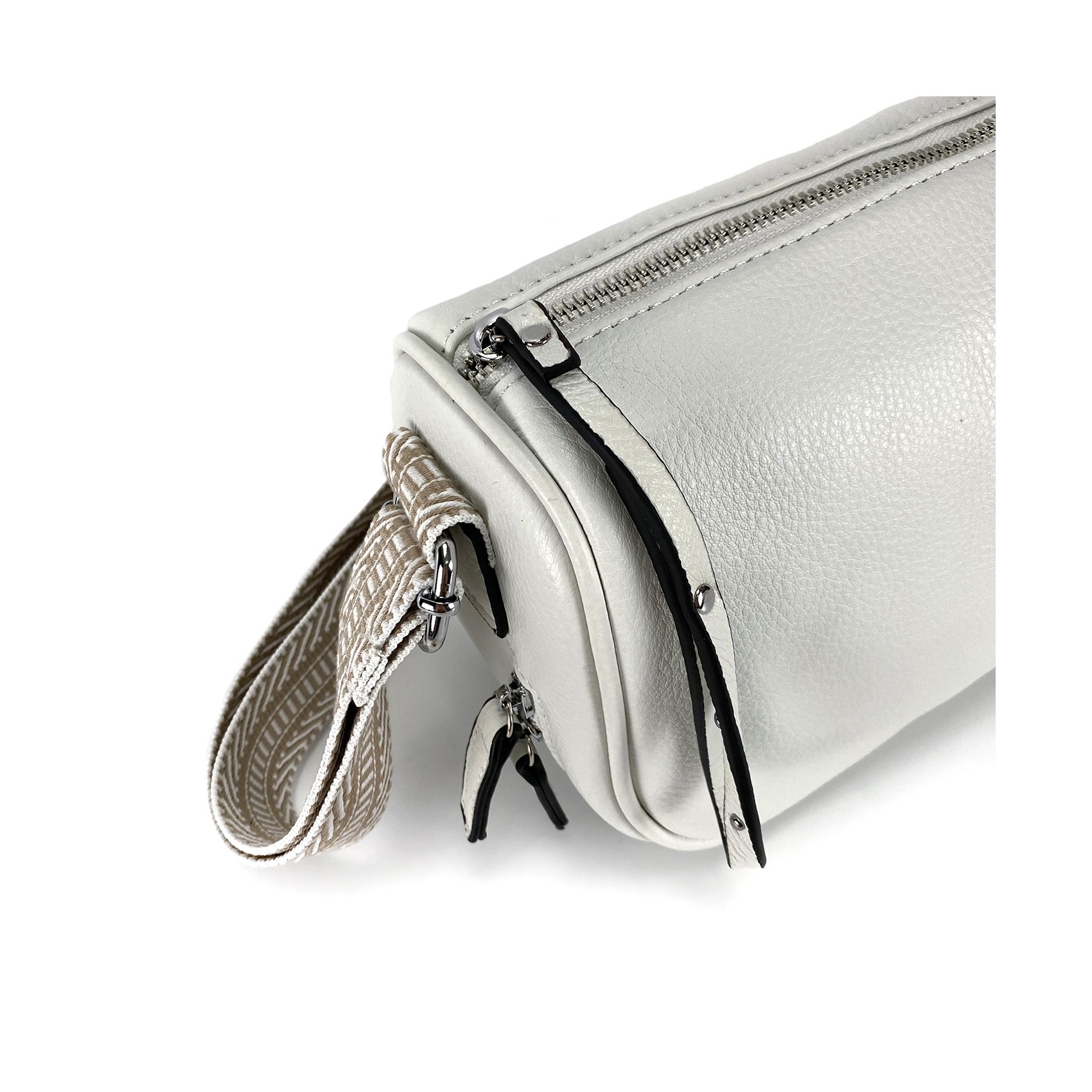 Женская кожаная сумка на плечо Diana белая