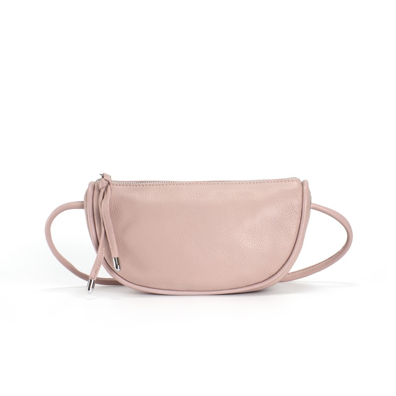 Женская кожаная сумка Rebecca розовая пудра