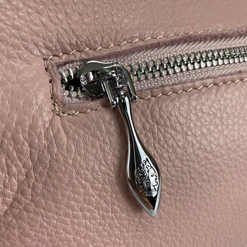 Жіноча шкіряна сумка Rebecca рожева пудра - 8 фото