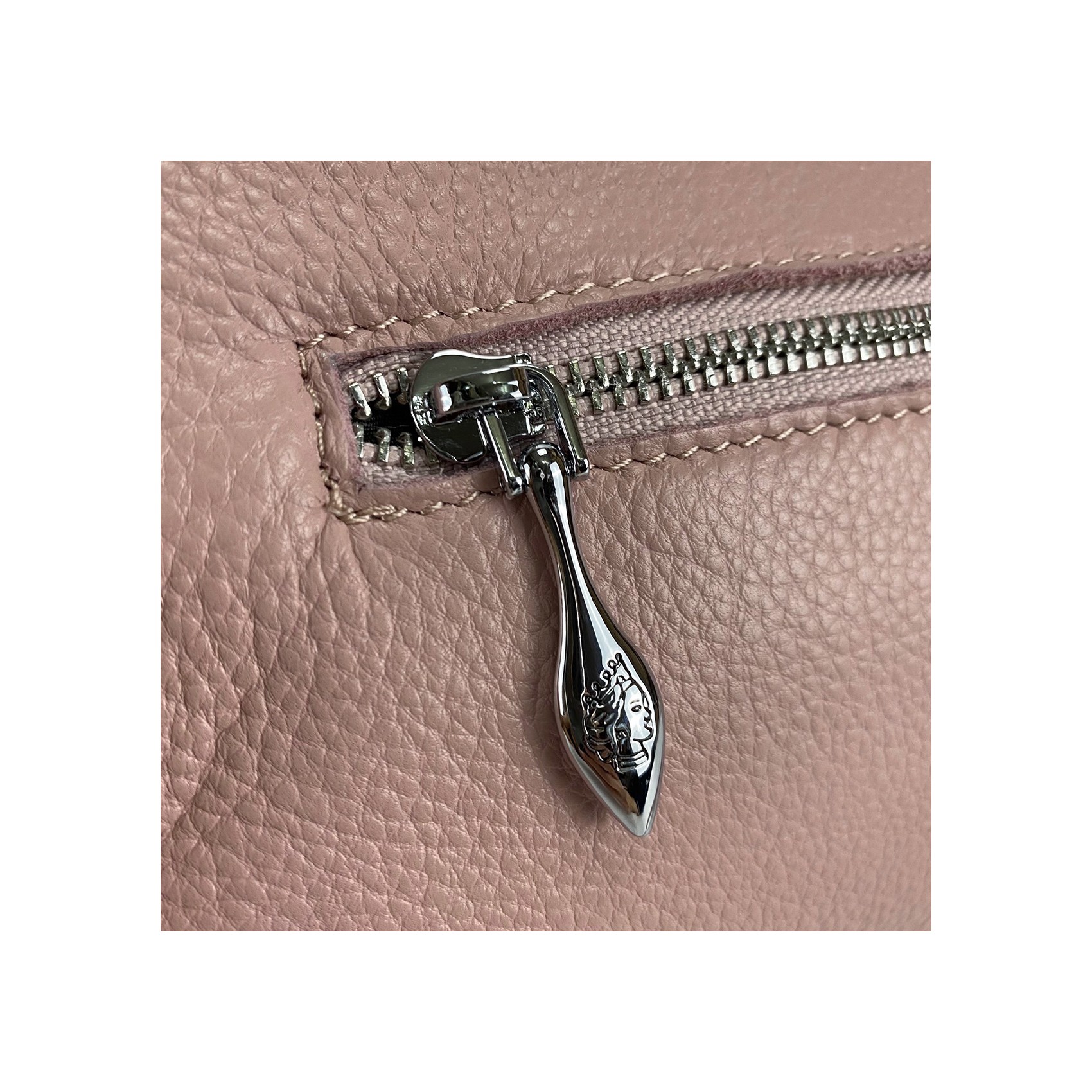 Женская кожаная сумка Rebecca розовая пудра