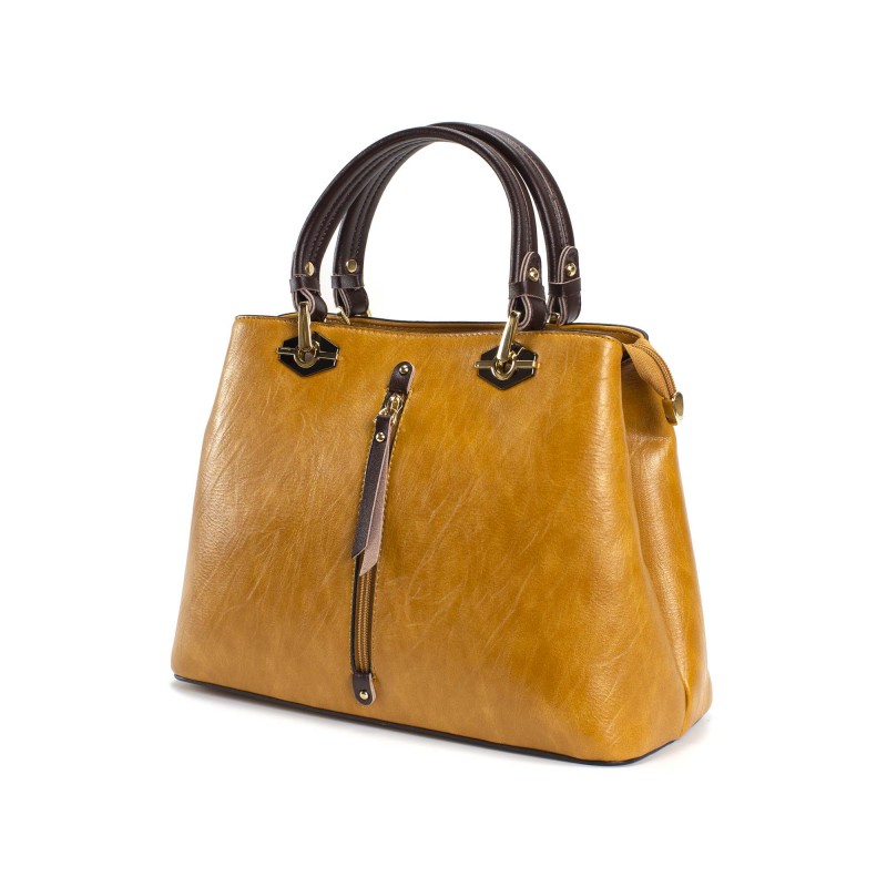 Женская классическая сумка Miranda горчичная - 2 фото