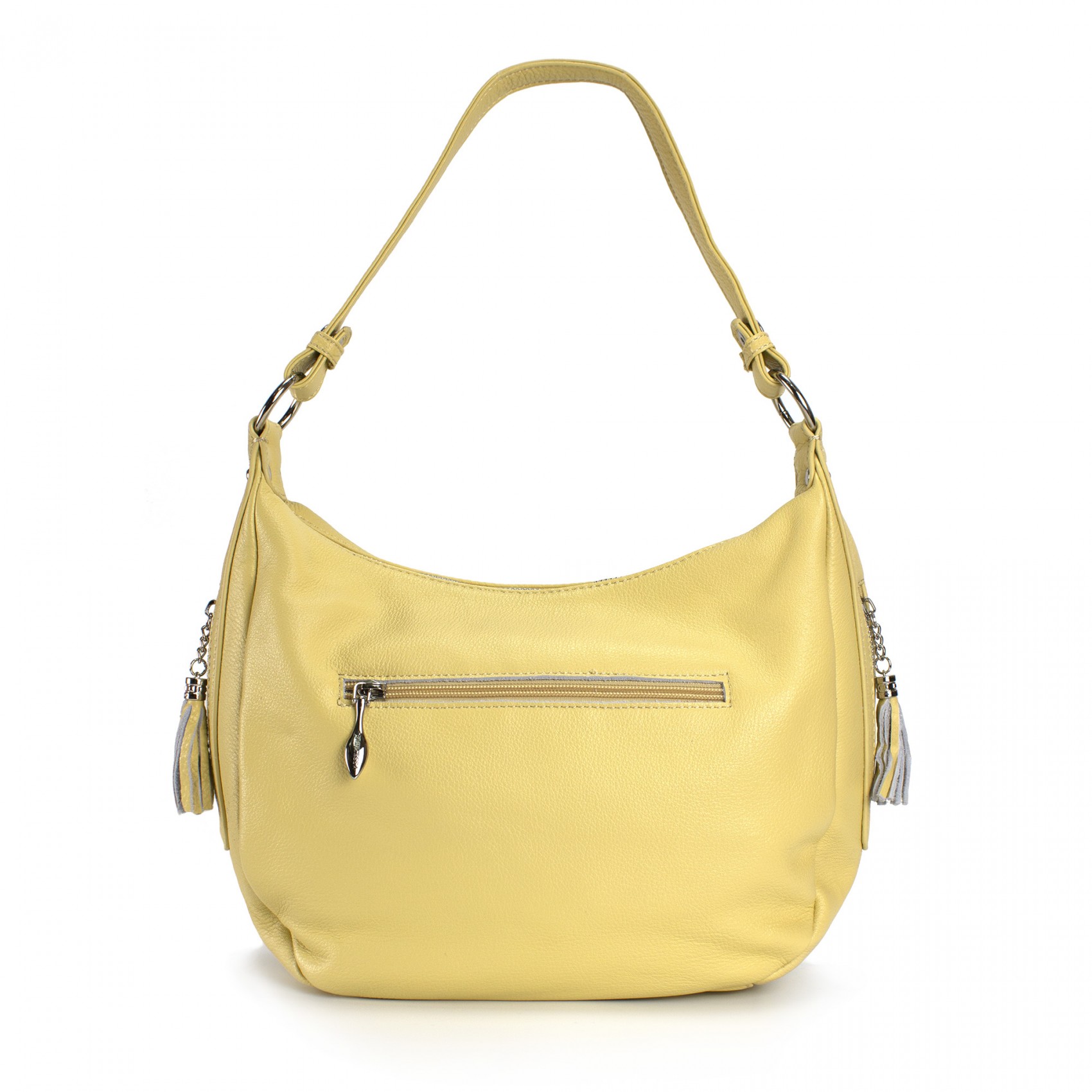 Жіноча шкіряна сумка хобо Linda жовта