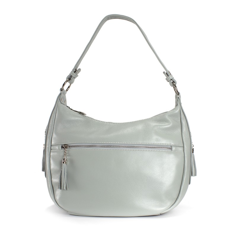 Жіноча шкіряна сумка хобо Linda м'ятна фото