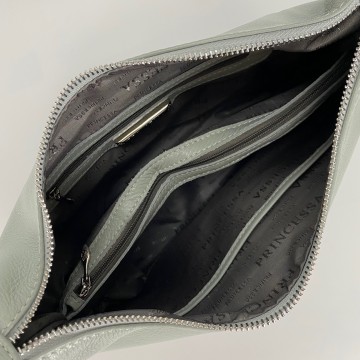 Женская кожаная сумка хобо Linda мятная фото