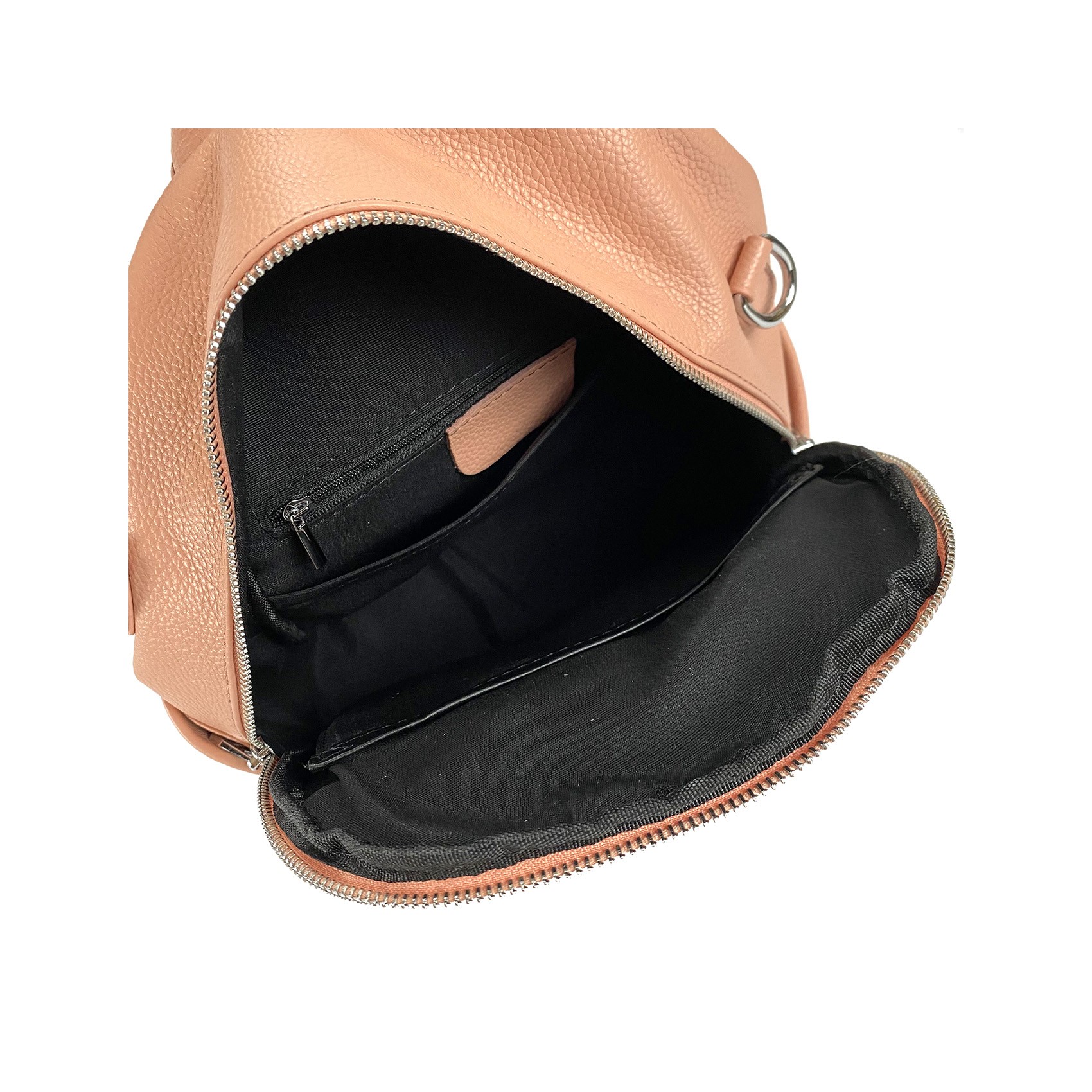 Женский рюкзак Jessica кожаный персиковый