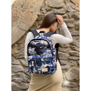 Рюкзак Force синий камуфляж фото